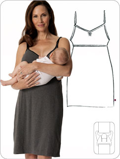 Nursing Bra Nightgown/Slip Dress